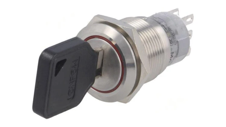 Przełącznik stacyjka Poz.stab: 3 Styki: 3PST Ø19mm 45 1,5kV LAS1-AGQ-22Y/31/S