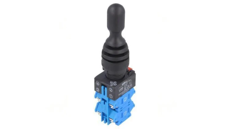 Przełącznik joystick 22mm Poz.stab: 4 NO x4 czarny brak IP67 LAS0-K-40C41