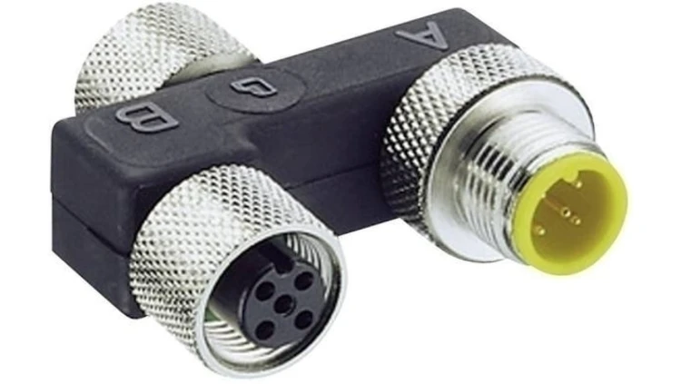 Rozdzielacz-trójnik złącza M12 męskie / 2xM12 żeńskie 5-PINowy 0906 UTP 101 7843