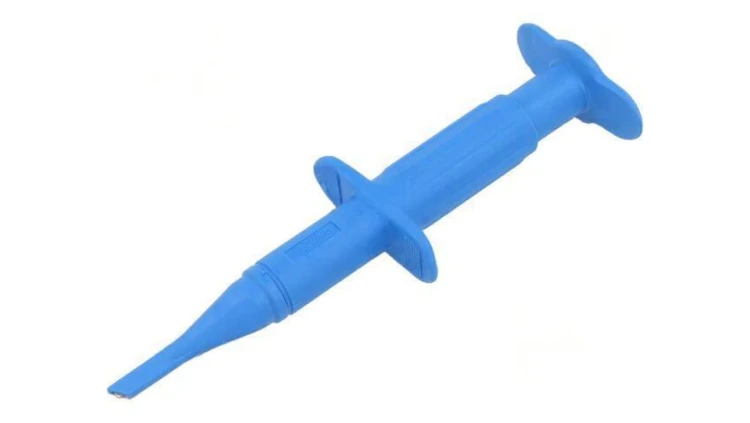 Chwytak pomiarowy haczykowy 3A niebieski 1kV 4mm 66.9116-23