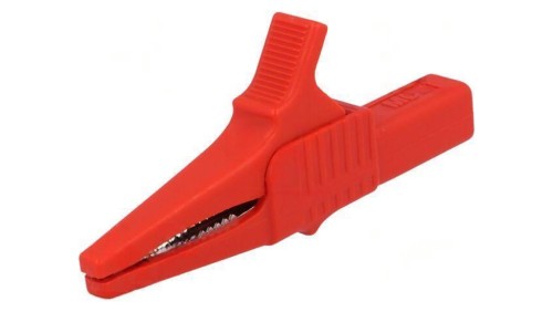 Zacisk krokodylkowy 32A 1kVDC czerwony Zakr.chwyt: max.20mm 66.9755-22