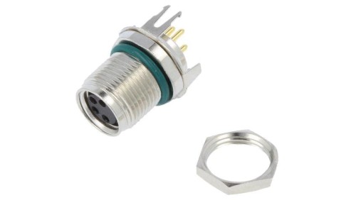 Złącze M8, żeńskie, PIN:4, gniazdo, proste, 30V M8S-04PFFP-SF8001