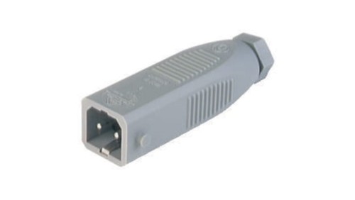 Prostokątne złącze zasilające do samokonfekcjonowania (seria ST) męskie 2+PE 230 VAC/DC 16 A AC/6 A DC STAS 20 931265106