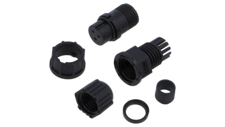 Złącze okrągłe, żeńskie, PIN:3, wtyk, proste BD-03BFFA-LL7001