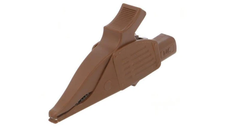 Zacisk krokodylkowy 32A 1kVDC brązowy Zakr.chwyt: max.30mm 66.9575-27