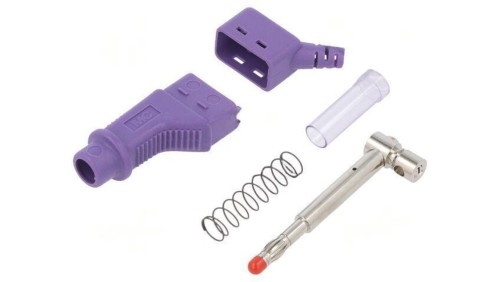 Złącze laboratoryjne bananowe 4mm wtyk 32A 600V fioletowy 66.9328-26