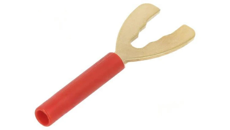 Złącze laboratoryjne widełkowe wtyk 32A czerwony Ømax: 8,3mm 23.5065-22