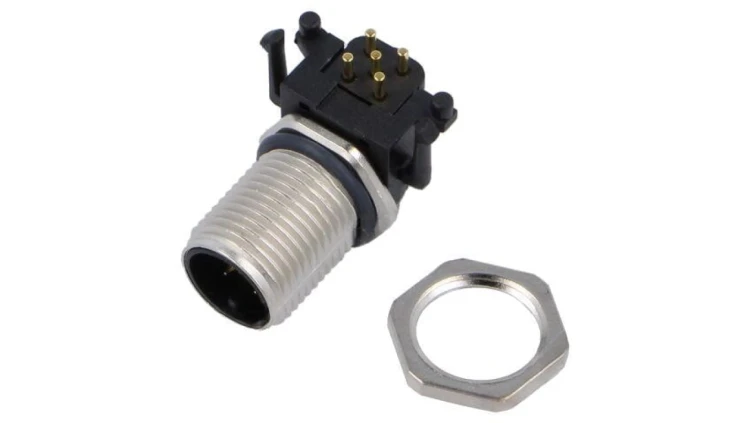 Złącze M12, męskie, PIN:5, gniazdo M12A-05PMMR-SF7003