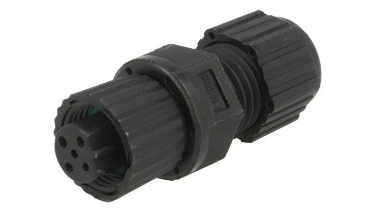 Złącze M12, żeńskie, PIN:5, wtyk, proste, 60V MSBP-05BFFA-SL8001