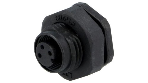 Złącze M12, żeńskie, PIN:3, gniazdo,250V MSAP-03PFFS-SF8002