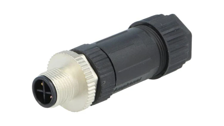 Złącze M12, męskie, PIN:4, wtyk, proste M12S-04BMMB-SL7002