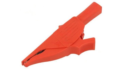 Zacisk krokodylkowy 19A czerwony Zakr.chwyt: max.39,5mm 66.9521-22