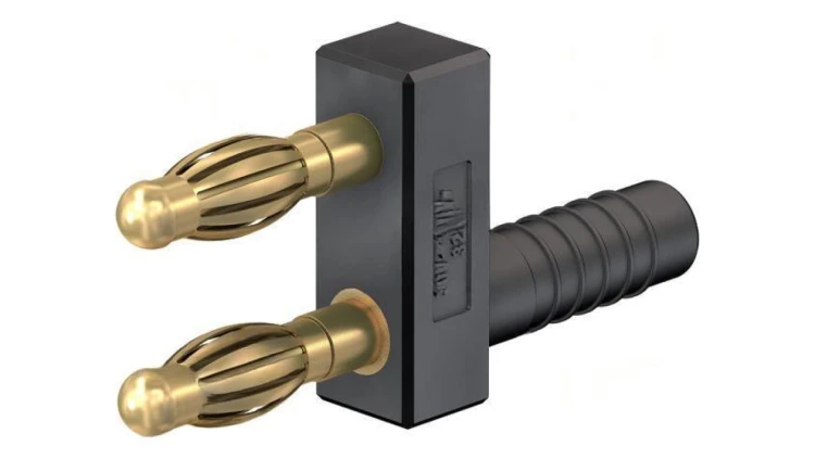 Złącze laboratoryjne bananowe 4mm mostek zwierny 32A czarny 64.9301-21