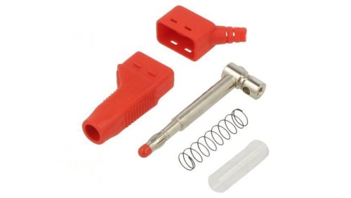Złącze laboratoryjne bananowe 4mm wtyk 19A 30VAC 60VDC 1mm2 64.9325-22