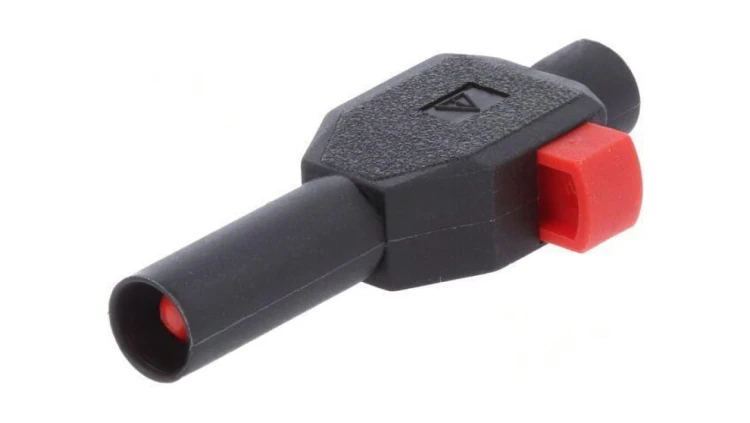 Złącze laboratoryjne bananowe 4mm wtyk 10A 600V czarny 22.3007-21