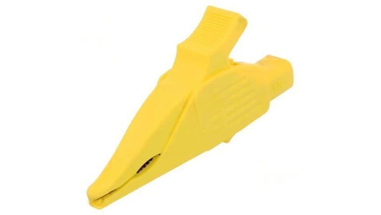 Zacisk krokodylkowy 32A 1kVDC żółty Zakr.chwyt: max.30mm 66.9575-24