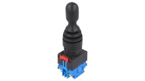 Przełącznik joystick 22mm Poz.stab: 1 NO x2 czarny brak IP67 LAS0-K-20C23