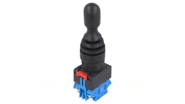 Przełącznik joystick 22mm Poz.stab: 1 NO x2 czarny brak IP67 LAS0-K-20C23