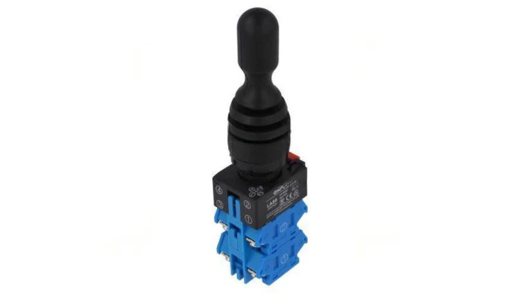 Przełącznik joystick 22mm Poz.stab: 1 NO x4 czarny brak IP67 LAS0-K-40C43