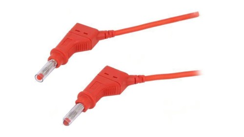 Przewód połączeniowy 32A wtyk bananowy 4mm,z obu stron Dł: 1m 66.9407-10022