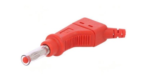 Złącze laboratoryjne bananowe 4mm wtyk 32A 600V czerwony 66.9328-22