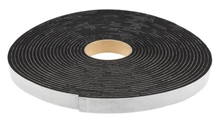 Taśma piankowa, 15m x 25mm x 6mm, kolor: Czarny, RS PRO
