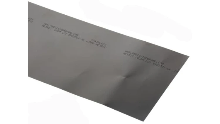 Podkładka regulacyjna ze stali, Czerwony, 1.25m x 150mm x 0.05mm