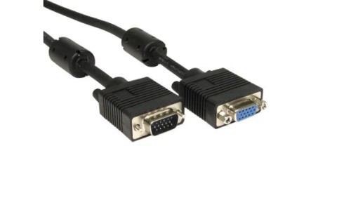 Kabel 7m Męskie złącze VGA/SVGA HD15 to Przedłużacz żeński Czarny