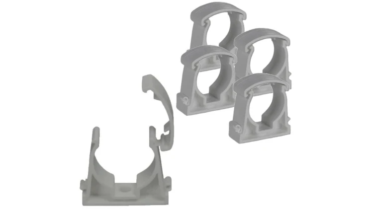 5x AKS-ZIELONKA Uchwyt do rur UZU 16 Szary