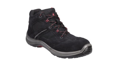 Buty z weluru skórzanego poliestru typu mesh podeszwa z dwuwarstwowego PU kolor czarno-czerwony rozmiar 36 PIED VIRAGSPNR36