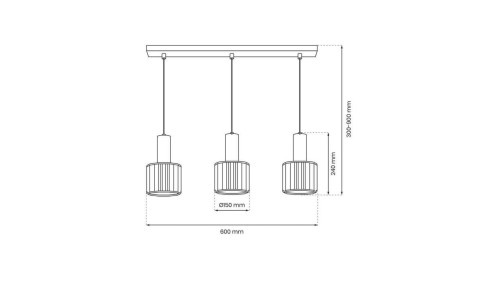 Lampka nocna z kloszem z juty E27 JUTA 5552 TK Lighting