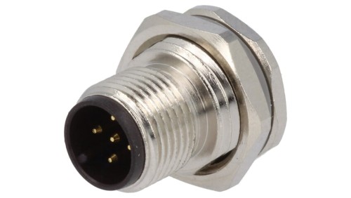 Złącze okrągłe M12 męskie proste do lutowania 5-PIN 60V T4130012051-000