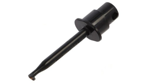 Chwytak pomiarowy haczykowy 1A 60VDC czarny 2mm 30VAC 24.0139-21
