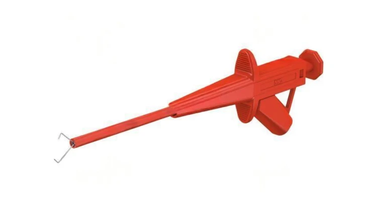 Chwytak pomiarowy cęgowy 4A czerwony 1kV 4mm Dł.całk: 155mm 24.0224-22