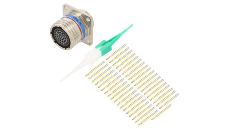 Złącze militarne, gniazdo żeńskie, l.pin: 37 proste zaciskanie D38999/20FD35SN