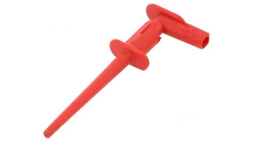 Chwytak pomiarowy cęgowy 1A czerwony 300V 2mm Dł.całk: 75mm 65.9187-22