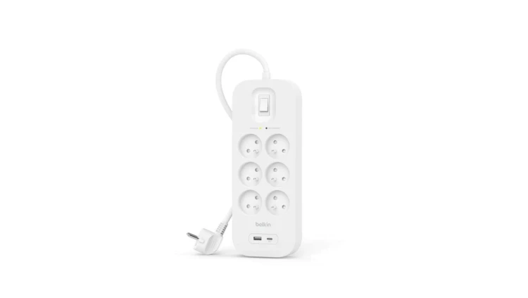 Belkin 2M, 6-portowa listwa + 1xUSB-A 1xUSB-C 650J