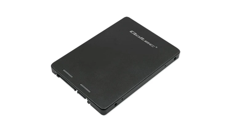 Qoltec Aluminiowy Adapter na dysk M.2 SSD SATA NGFF do SATA III 2TB Super speed 6Gb/s Czarny