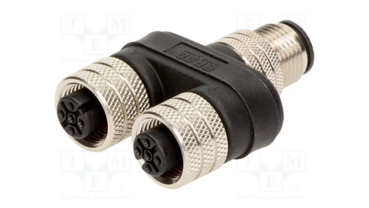 Trójnik M12 męski M12 żeński x2 kod A-DeviceNet / CANopen 1200680137