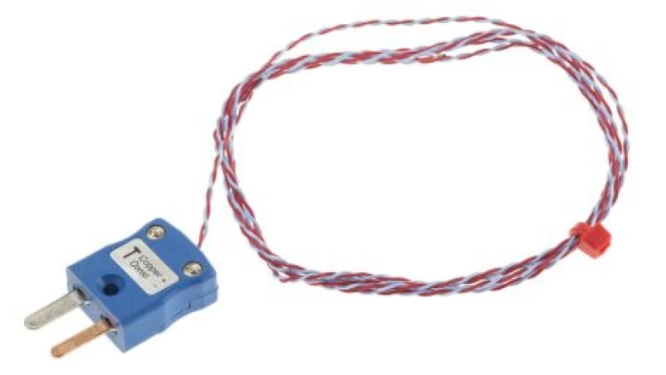 Termopara typ T do +250C 1m kabel 1m, Miedziane ANSI
