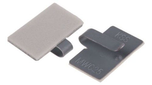 Klips samoprzylepny Zacisk, materiał: Metal, Samoprzylepny, 25 x 15 x 0.5mm, RS PRO