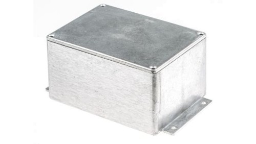 Obudowa ekranowana Srebrny z kołnierzem, 168.7 x 101.6 x 76.5mm, RS PRO
