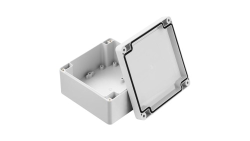 ZP120.120.60SJp-IP67 TM PC - Obudowa hermetyczna ZP120.120.60 jasny dół - bezbarwna góra z uszczelką zalewaną i tulejkami mosięż