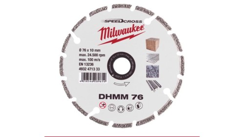 Tarcza diamentowa tnąca DHMM 76x10mm uniwersalna Multi Material MILWAUKEE