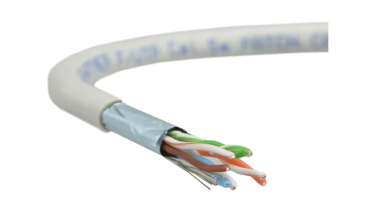 Kabel FTP kat.5e F/UTP 4x2x0,48 linka szara Telegärtner /305m/