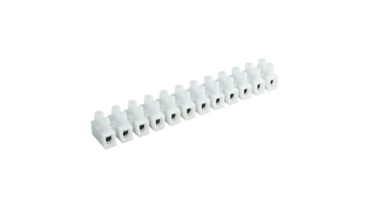 Listwa zaciskowa 6mm2 kostka 12-torowa z osłoną kabla VDE/UL DGN 3657