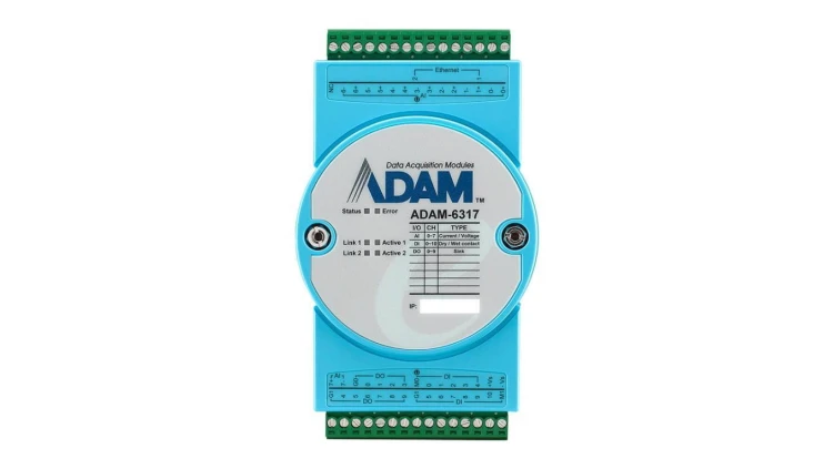 Moduł zdalnych We/Wy_AI OPC UA i zabezpieczeń ADAM-6317-A1