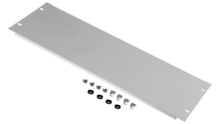 Panel zaślepiający do szafy RACK, 4U, 483 x 9mm, kolor: Szary, RS PRO