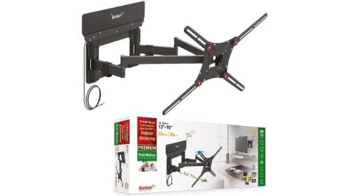 uchwyt ścienny TV 13-90 60kg obrotowy z anteną DVB-T2 25dB