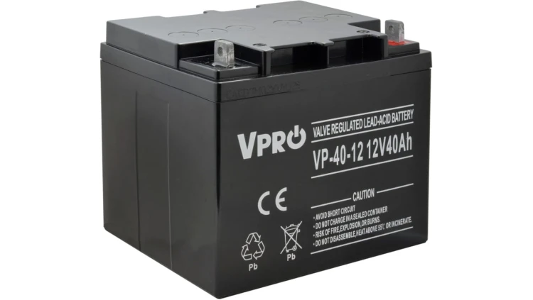 Akumulator VRLA AGM 12V 40Ah (żywotność 3-5lat) VPRO